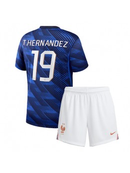 Frankrike Theo Hernandez #19 Replika Hemmakläder Barn VM 2026 Kortärmad (+ byxor)